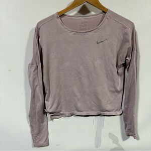 Nike dri fit cropped long sleeve